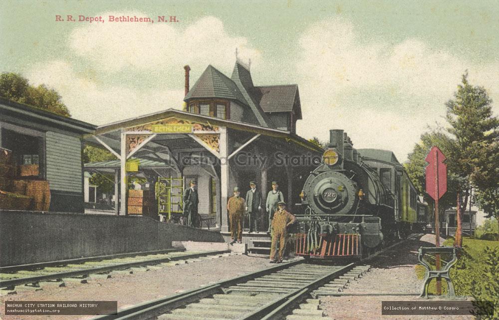Postcard: Railroad Depot, Bethlehem, New Hampshire